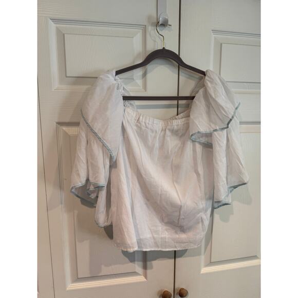 NWT 1.State White Off-The-Shoulder Bardot Top – Size Large - Picture 2 of 6